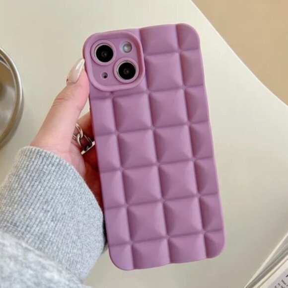 Matte Plain Classy Waffle Soft iPhone Case Shell- NEW - Picture 1 of 5